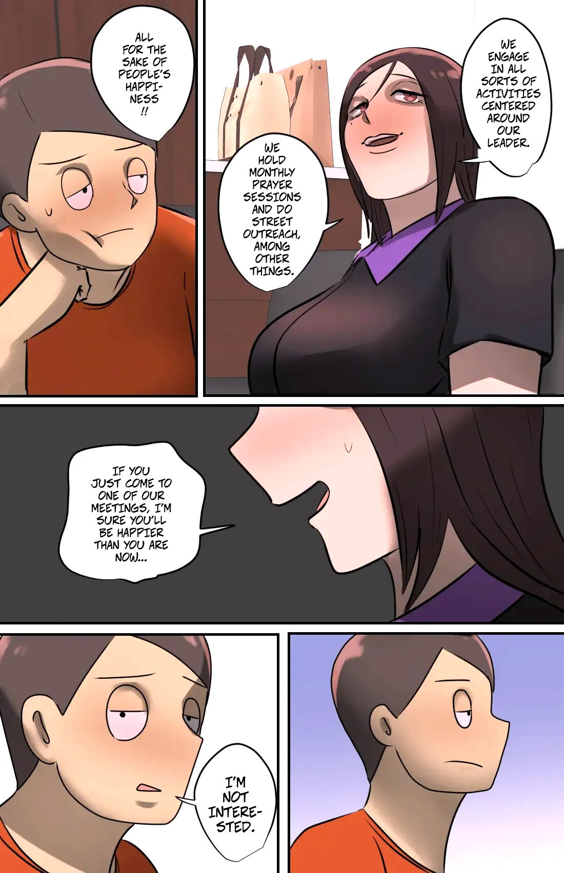 Hentai Manga Comic-A Saleswoman Interrupted Me While I Was Jerking-Off-Read-6